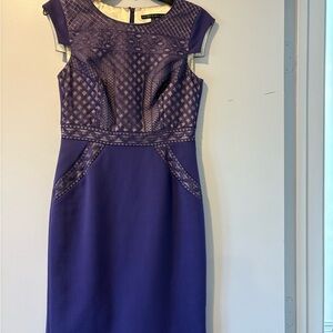 ANTONIO MELANI Purple and Cream Dress